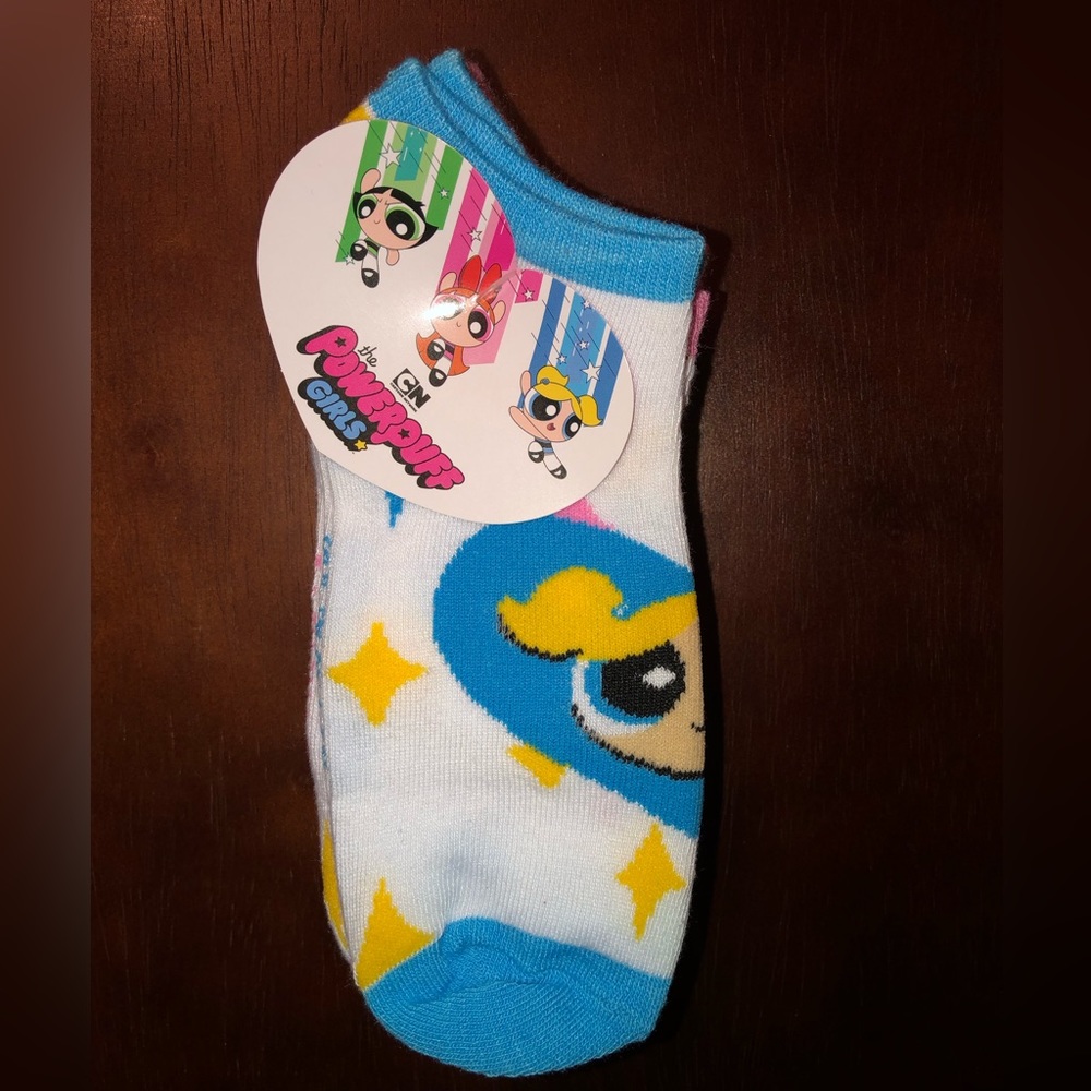 POWERPUFF GIRLS NOVELTY LOW CUT SOCKS NWT WOMEN’S SHOE SIZE 4-10